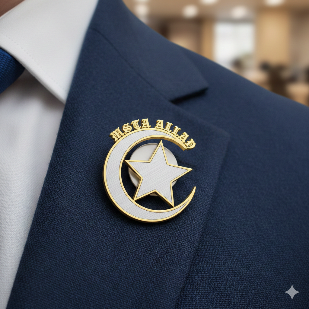 MSTA ALLAH" Celestial Magnetic Lapel Pin