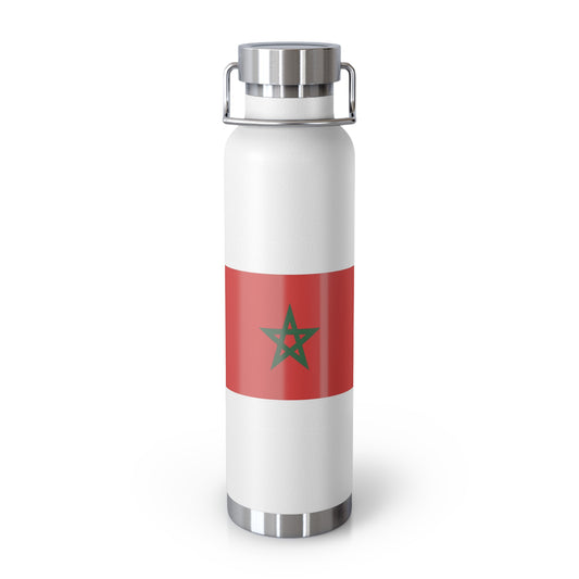 Moroccan Flag Insulated Water Bottle | Travel Flask, Sports Bottle, Eco-Friendly Gift, Hydration, Camping Accessory, Travel Mug
