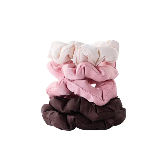 5 Pc Satin Pillow Scrunchie Set