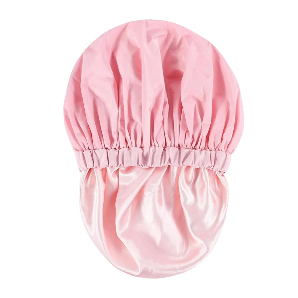 Satin Lined Reusable Shower Cap
